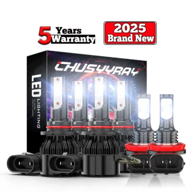 6X LED Headlight Fog Light Bulbs For Honda Odyssey 2005 2006 2007 2008 2009 2010 - Image 1 of 4