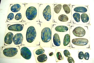 ABER Malachit Azurit Chrysacolla Cabochons Lapidar 600 Gramm 1869R abef - Bild 1 von 2