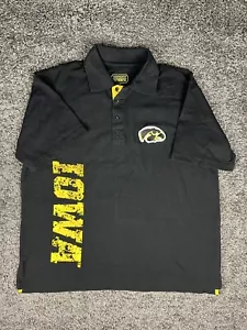Polo uomo Iowa Hawkeyes XL taglia XL Occhio di Falco autentica petto 48" - Foto 1 di 6