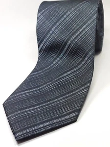 VAN HEUSEN Men's Tie Men's Black Gray Plaid Necktie NEW - Picture 1 of 3