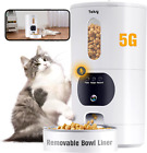 Automatische Katzenfutterkamera 5G: WiFi leicht zu reinigen zeitgesteuert intelligentes Hundefutter 2-Wege