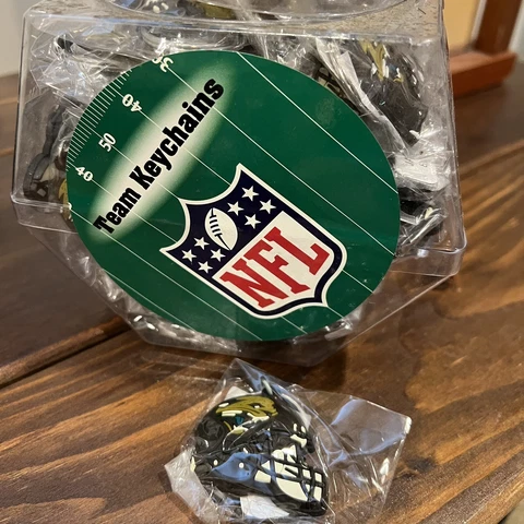 (60) Jacksonville Jaguars Keychains - Store Counter Container Lot New Cover