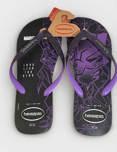 PUMA Infradito uomo nuove con etichette Marvel Black Panther Premium Havaianas taglia 13