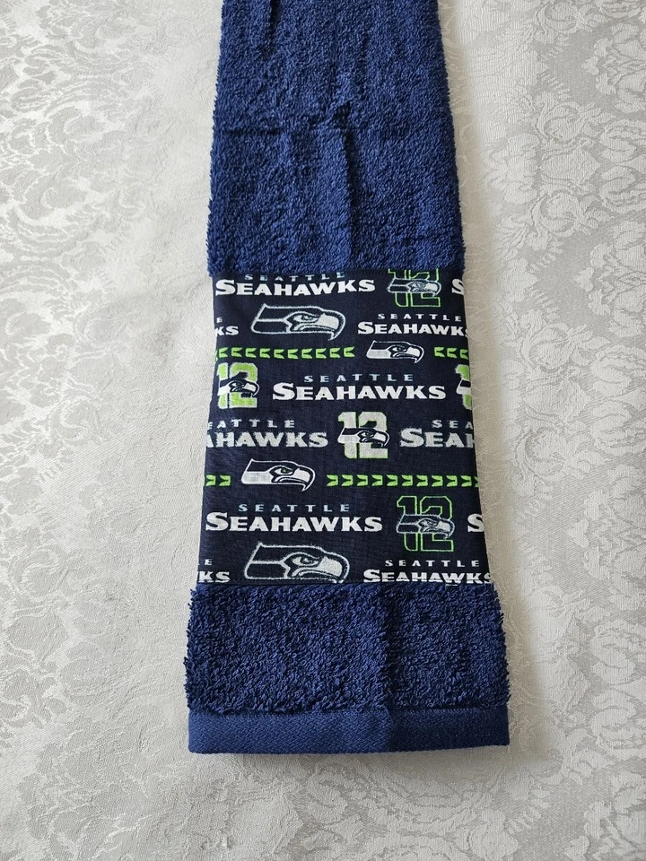 Seattle Seahawks Hand Towel Handmade  GREAT GIFT - Image 1 of 1
