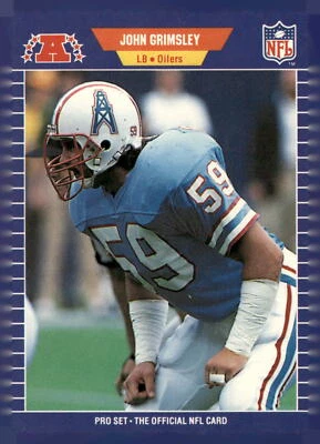 1989 Pro Set #144 John Grimsley Houston Oilers Football Card - Image 1 of 2