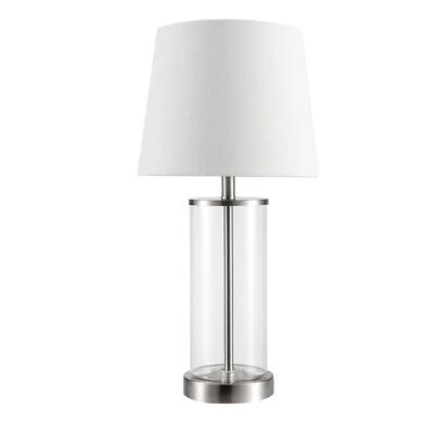 Globe Electric 67155 Maya 21" Fillable Table Lamp, Clear Glass and Steel Base... - Image 1 of 4