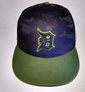 Detroit Tigers Black Camo Hat Size 7 5/8 New Era 59FIFTY STAR Fitted Player Cap - Picture 1 of 19