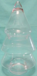 LARGE Glass Christmas Tree 12” TALL 6.5” DIAMETER Home Déco - Picture 1 of 5