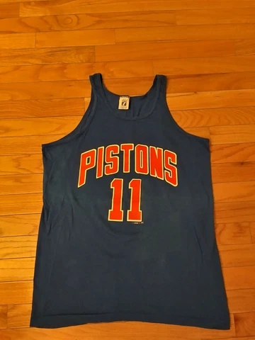 Isiah Thomas Detroit Pistons NBA Vintage Logo 7 Jersey Youth Size XL Cover