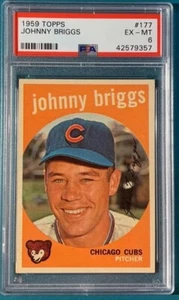 1959 Topps Baseball #177 Johnny Briggs PSA 6 Nicely Centered - Picture 1 of 2