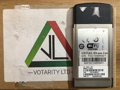 Cisco AIR-CB21AG-E-K9 Cisco 802.11abg Wireless Cardbus Adapter (Inc VAT) - Image 1 of 4