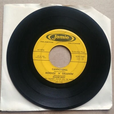 DUANE EDDY Cannonball EP 4 Tracks 45 7" POP ROCK Record Vinyl Records JEP-100 - Image 1 of 2