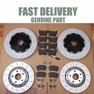Genuine Audi RS4 B7 V8 4.2L Front Brake Discs x2 Rear Discs and Genuine Pads NEW - Picture 1 of 1