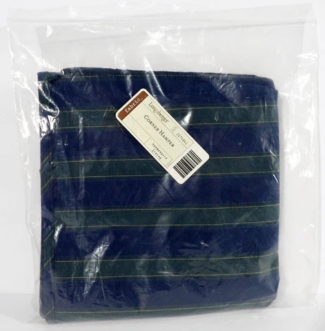 New Longaberger Membership Stripe Corner Hamper Basket Liner 2074841 Cover