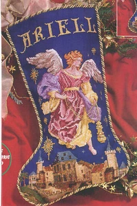 Renaissance Angel Stocking Cross Stitch Pattern Vermillion Stitchery 200 - Picture 1 of 4