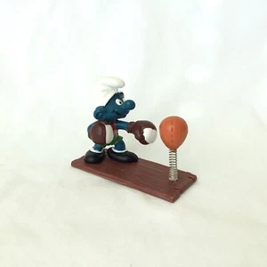 Smurfs Boxer Smurf 40508 Punching Bag Vintage Toy Figure 1980 Schleich Peyo - Picture 1 of 8