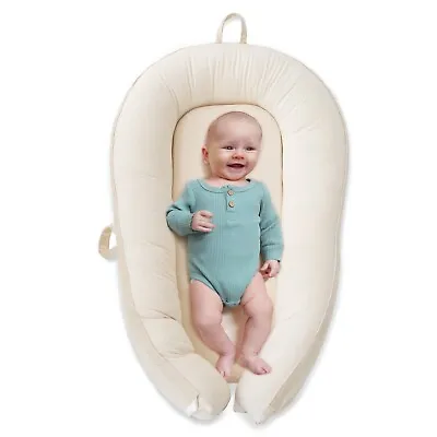PharMeDoc Breathable Organic Cotton & Velour Baby Lounger Nest Soft Bassinet • 29.95$