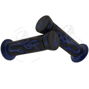 Blue Fire Hand Grip 7/8" Universal Grippy Handle Bar 22mm Left Right Front - Picture 1 of 3