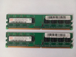 RAM DDR2 2x 512 Mb - 1Rx8 PC2-5300U-555-12 Hynix HYMP564U64CP8-Y5 - Imagen 1 de 1