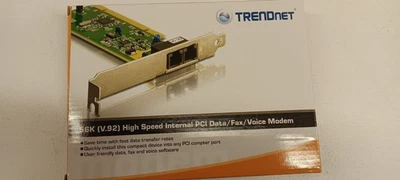 TRENDnet High Speed Internal PCI Data/Fax/Voice Modem, TFM-PCIV92A - Image 1 of 4