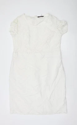 Vestido vaina de encaje blanco Savoir para mujer talla 18 manga corta Foto 1 de 4