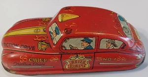 FIRE CHIEF SUPER RARE - 7” MARX CHIEF FRICTION DRIVE- FIRE DEPARTMENT NO. 1 - Picture 1 of 15