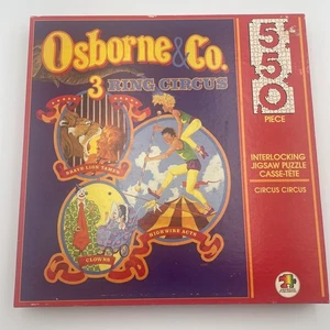 VNTG 90's Osbourne & Co. 3 Ring Circus 550 Piece Jigsaw Puzzle Interlocking NIB - Picture 1 of 6
