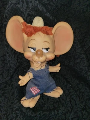 RARE Vintage 1970 Roy Des of Fla Country Boy Big Ear Mouse Bank Hillbilly Farmer - Image 1 of 2