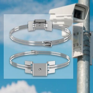 2 Pieces Sign Mounting Bracket For Poles 4-15  Multipurpose - Picture 1 of 7