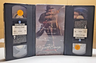 Wyatt Earp VHS 1994 Kevin Costner 2 Tape Set - Image 1 of 4