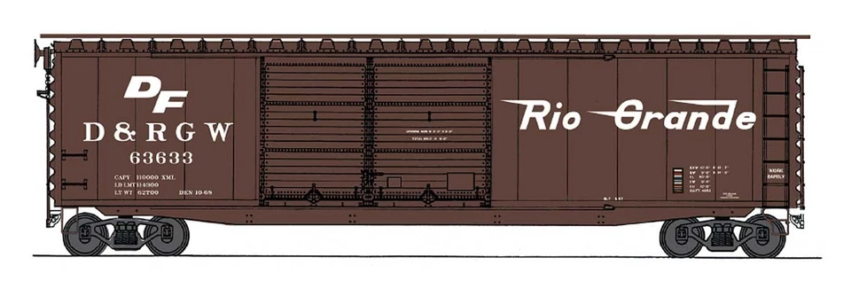 RIO GRANDE  NEW 50' PS-1 DBLE DR BOX CAR SPECIAL DISCOUNT PRICE BY INTERMOUNTAIN - Image 1 of 1