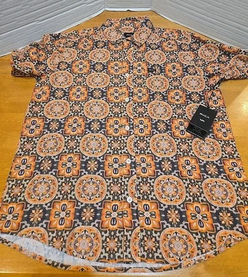 Camisa RVCA Sunset manga corta abotonada para hombre S surf playa costa ciudad azteca Foto 1 de 4