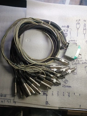 Mogami xlr snake 24 channel Switch- Craft 3pin multi microphone Cable Edac 8ft - Image 1 of 4