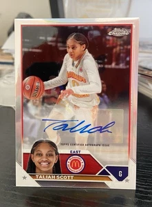 2023 Topps Chrome McDonald's All American Taliah Scott CA-TS Refractor Autograph - Picture 1 of 2