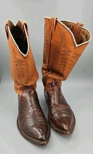 Vintage handgefertigte maßgefertigte Herren Cowboystiefel Größe 12,5? " Schwer bestickt - Bild 1 von 18