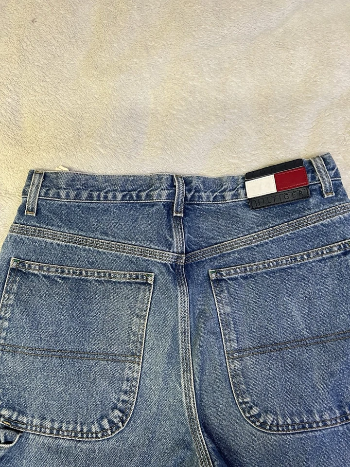 Jeans Tommy Hilfiger 32x34 Vintage Pierna Ancha Carpintero Azul Sueltos Y2K Años 90 Foto 1 de 4