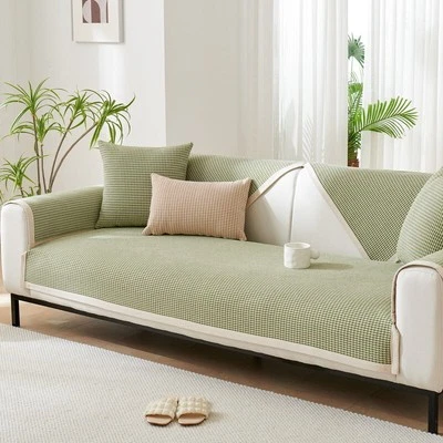 Chenille Houndstooth Sofa Cover Non Slip All Season Mat - Image 1 of 4