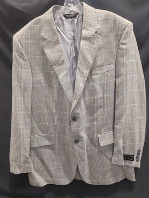 JoS A. Bank 2 Button Black White Check Wool Blazer Suit Jacket Coat 42R NWT - Image 1 of 4