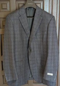 Abrigo deportivo CANALI 100 % lana, 13290, gris oscuro a cuadros con azul, 48 L (58 EU) SE ADAPTA A 46 - Imagen 1 de 8
