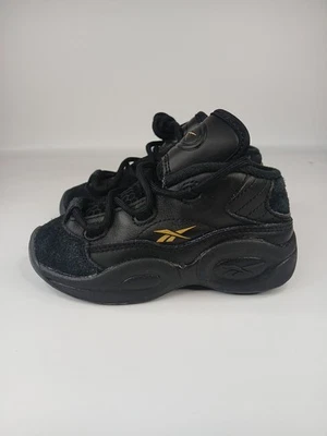 Reebok Question Mid Allen Iverson 'Black Gold' Infantil ID9294 Talla 9C Foto 1 de 4