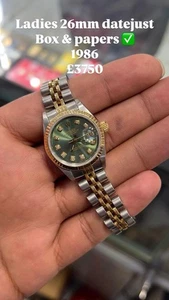 Rolex Date Just 26mm 1986 Box And Papers - Picture 1 of 3