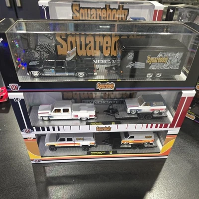 Juego de 3 camiones M2 Machines Squarebody Syndicate S45 Chevy GMC Foto 1 de 4