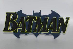 Batman 3D printed Logo Sign Wall Desk Shelf Art - Picture 1 of 7