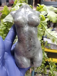 Labradorite Goddess Female Body Sculpture Crystal 608g - Picture 1 of 15