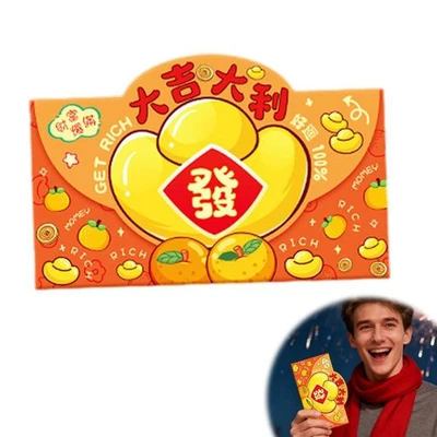 Sobres rojos de seda china 6 piezas, paquetes rojos tradicionales chinos de año nuevo) Foto 1 de 4