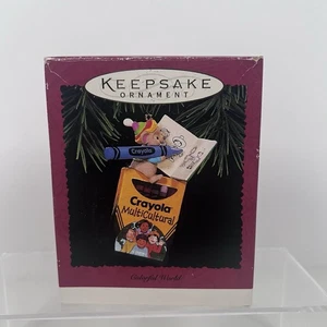Hallmark Keepsake Ornament 1995 Crayola Crayón Colorido Mundo Multicultural - Imagen 1 de 8