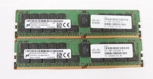 Lot 2x 32GB (64GB) Micron MTA36ASF4G72PZ-2G6E1 PC4-21300 RDIMM Server RAM - Picture 1 of 2