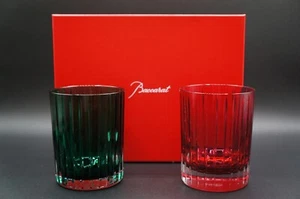 Set 2 Crystal Baccarat Harmony Colors Joy Old Fashioned Tumblers Glasses. - Picture 1 of 10