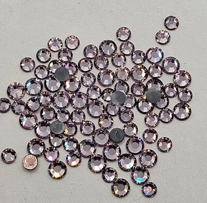100+pc Swarovski Crystal Light Amethyst Hotfix Rhinestones; Mixed Sizes; 2-5mm - Picture 1 of 1