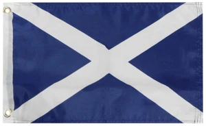 12X18 Scotland Cross 12"x18" 100D Woven Poly Nylon Car Boat Flag With Grommets - Picture 1 of 4